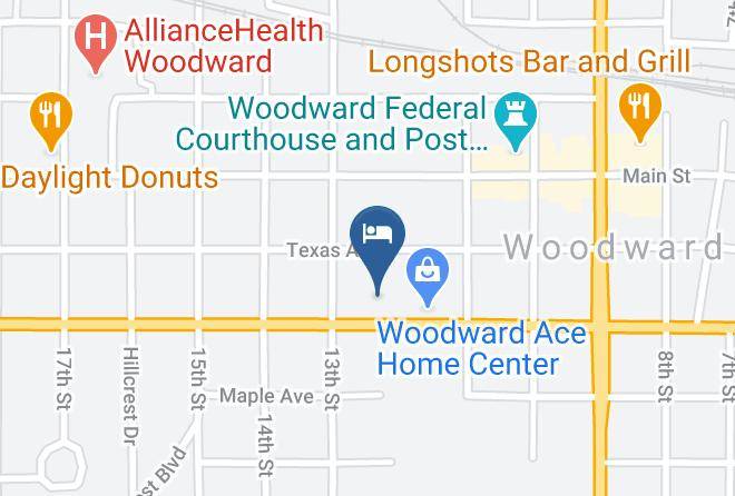 Woodward - Downtown Motel Woodward Maps
