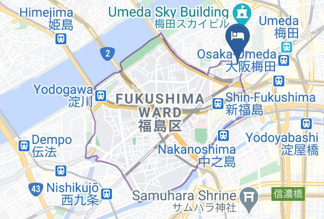 Osaka City Fukushima Ward - D Premium Maps