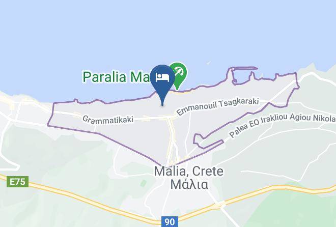 Iraklion - Drossia Palms Hotel Malia Maps