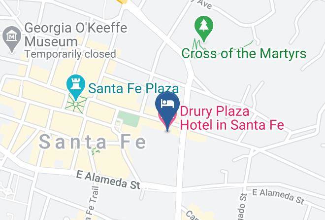 Santa Fe - Drury Plaza Hotel In Santa Fe Maps
