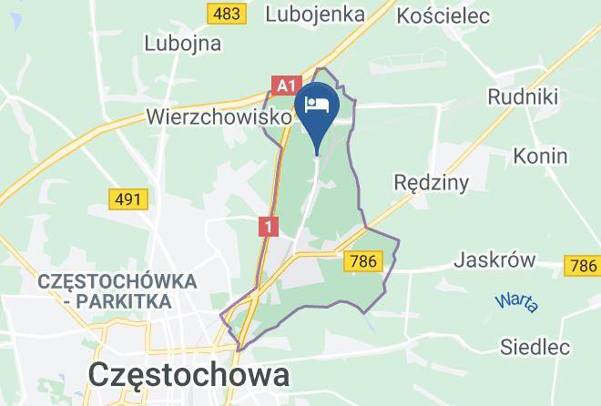 Czestochowa - Dts Pokoje Kobedza Renata Maps