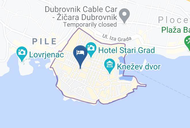 Dubrovnik Historical City Center Map