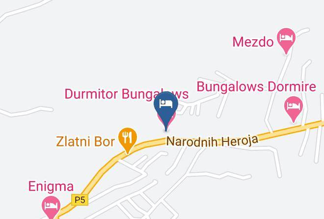 Zabljak - Durmitorski Bungalovi Maps