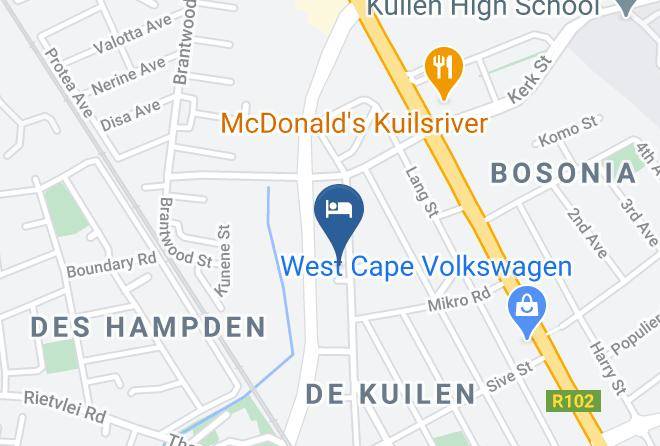 City Of Cape Town - Eaglesnest Bed And Breakfast Maps