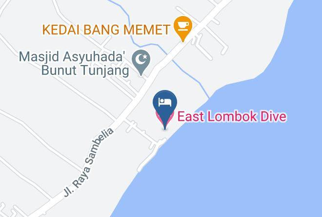 Lombok Timur - East Lombok Dive Hotel Maps