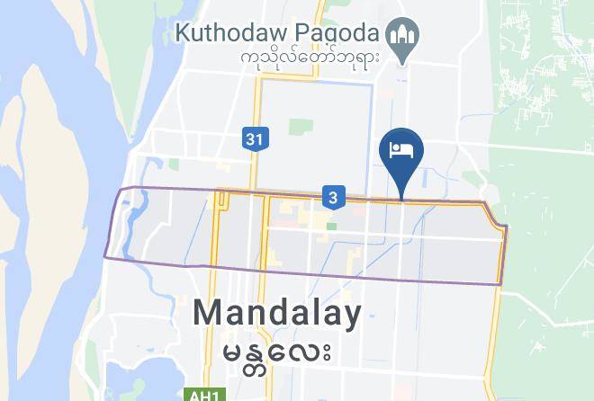 Chanayetharzan - East Mandalay Hotel Maps