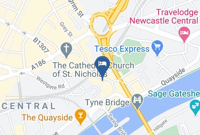 Newcastle Upon Tyne - Easyhotel Newcastle City Centre Maps