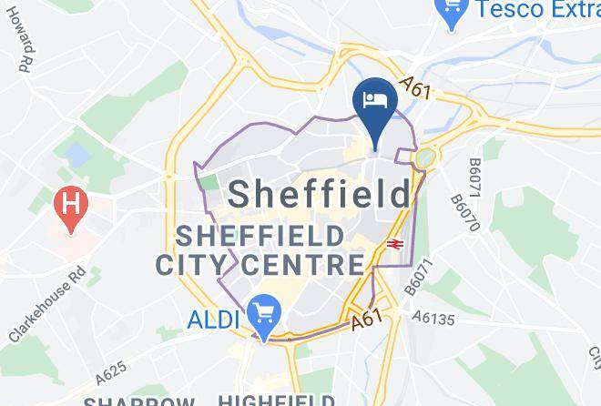 Sheffield - Easyhotel Sheffield City Centre Maps