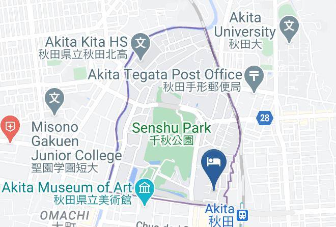 Akita City - Ebisuya Ryokan Maps