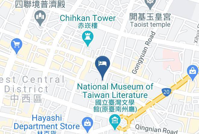 West Central District - Ecfa Hotel Tainan Maps