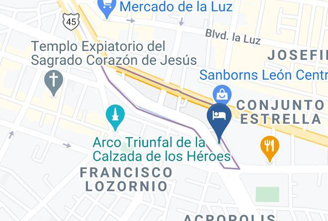 Leon - Eco Express Hotel Maps