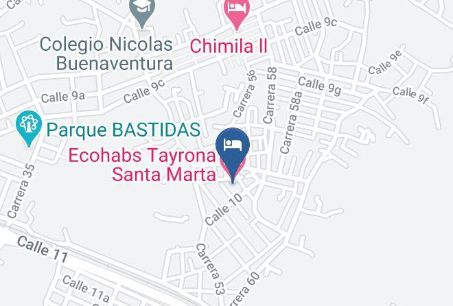 Ecohabs Tayrona Santa Marta Map