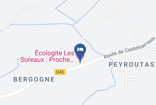 Tarn Et Garonne - Ecologite Les Sureaux Proche Moissac Montauban Toulouse 82290 Maps