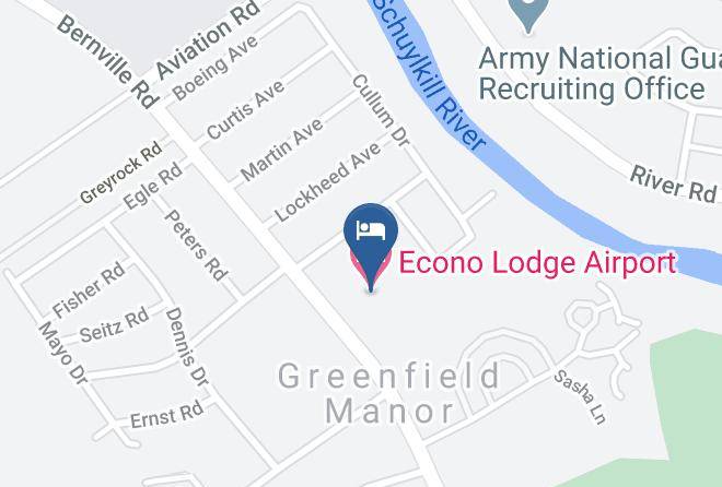 Econo Lodge Airport Reading Map