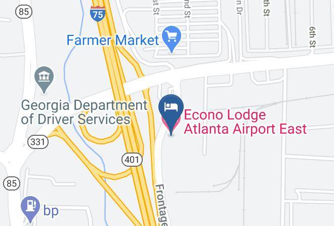 Econo Lodge Atlanta Airport East Map