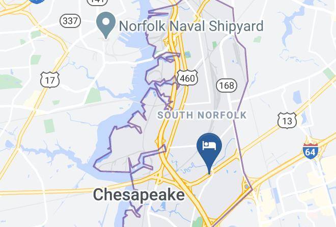 Chesapeake City - Econo Lodge Chesapeake Route 13 And I 464 Maps