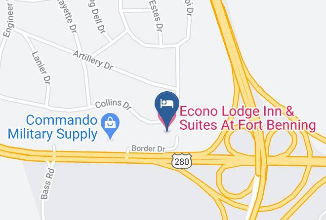Muscogee - Econo Lodge Inn & Suites At Fort Benning Maps