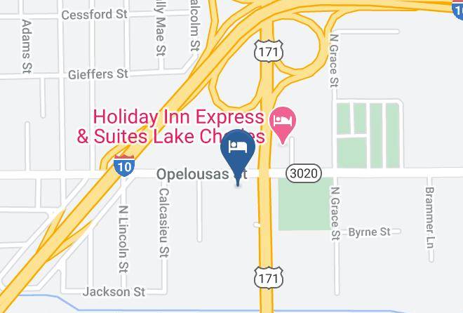 Calcasieu Par - Econo Lodge Lake Charles University Area Maps
