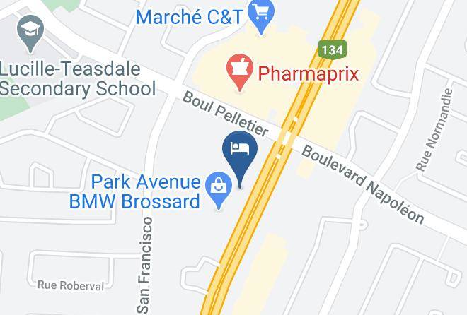 Longueuil - Econo Lodge Brossard Maps