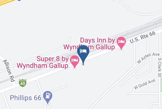 Economy Inn Gallup Map