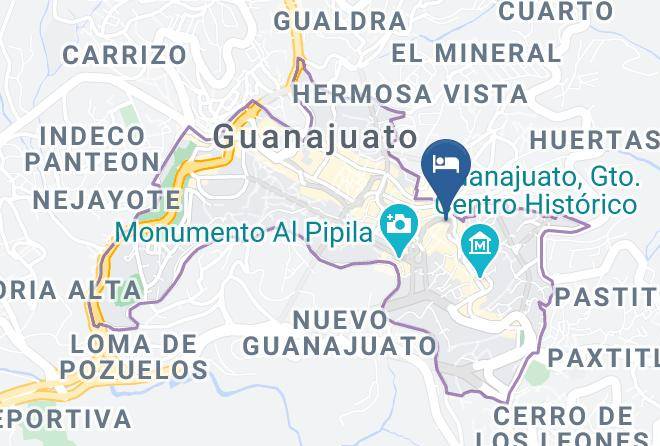 Guanajuato City Centre - Edelmira Hotel Boutique Maps