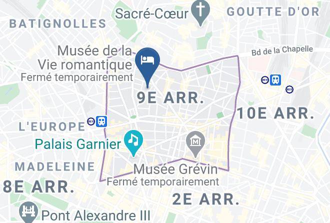 Eden Opera Paris Hotel Map