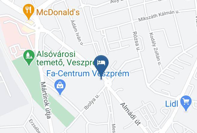 Veszprem Belvaros - Eden Vendeghaz Maps