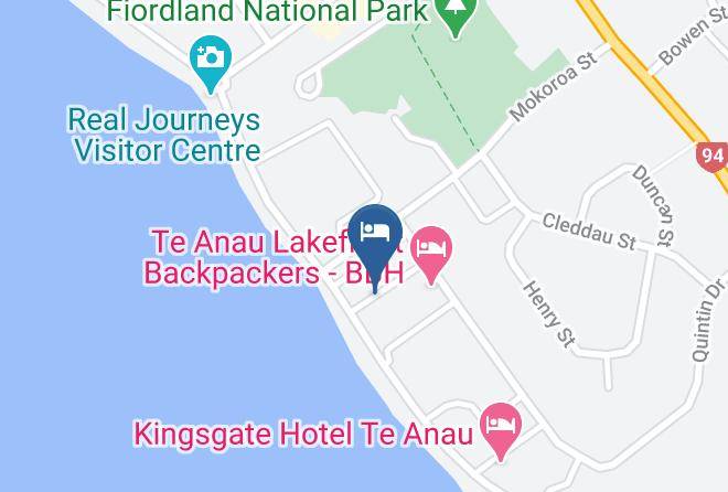 Te Anau - Edgewater Motel Maps