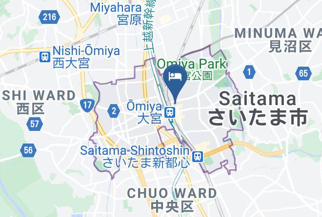 Saitama City Omiya Ward - Eegee Stay Omiya Maps