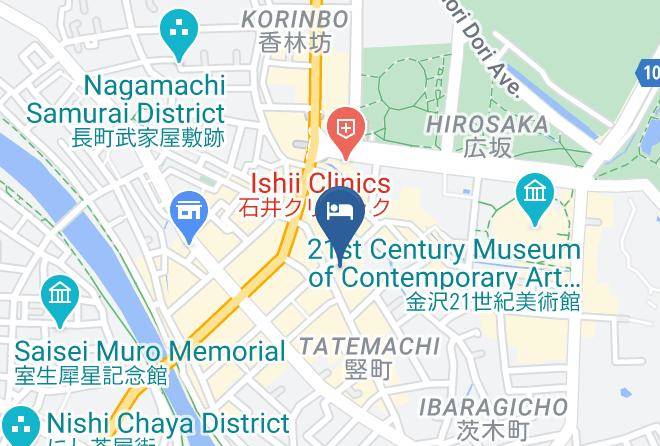 Kanazawa City - Eight Point Inn Kanazawa By Relief Maps