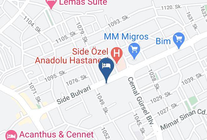 Manavgat - Side Elis Hotel Maps