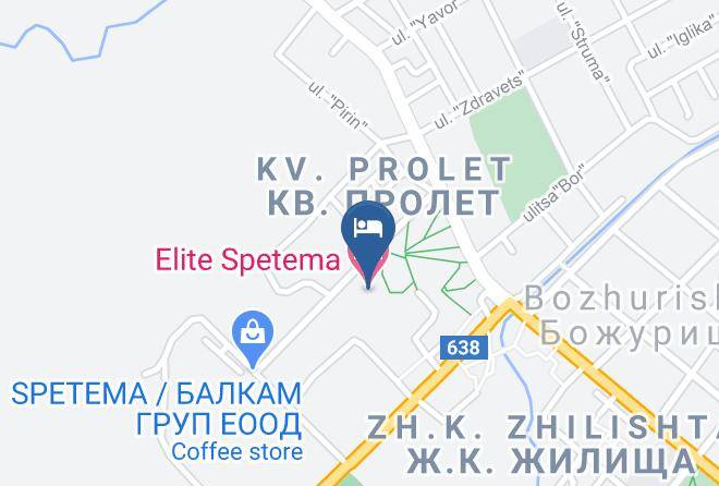 Bozhurishte - Elite Spetema Hotel Maps