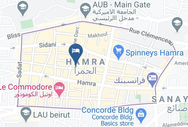 Beyrouth - Embassy Hotel Maps