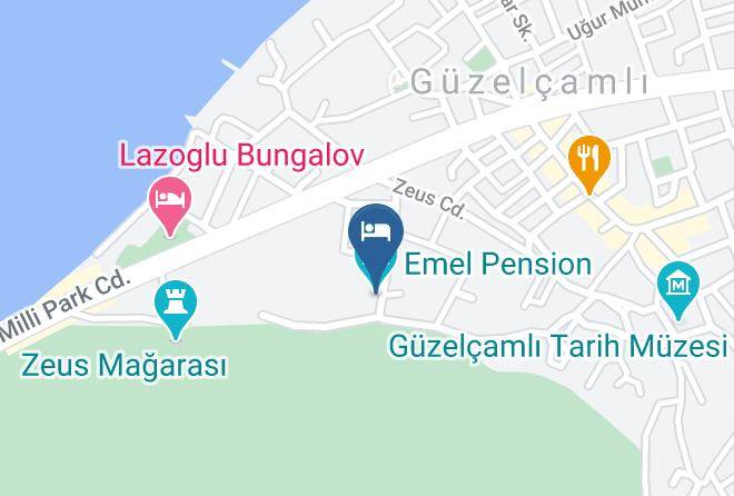 Guzelcamli - Emel Pension Maps