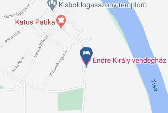 Tiszavarkony - Endre Kiraly Vendeghaz Maps