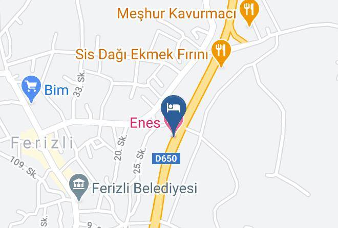 Ferizli - Enes Hotel Maps