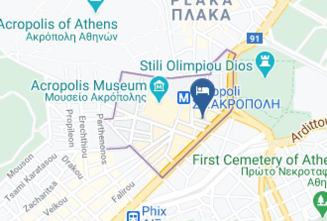 Central Athens - Enteka Acropolis Suites Maps