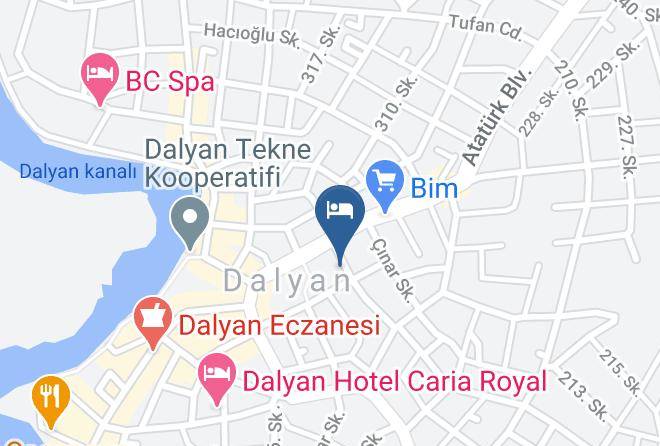 Ortaca - Eon Dalyan Boutique Hotel Maps