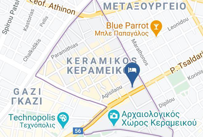 Central Athens - Eridanus Hotel Maps