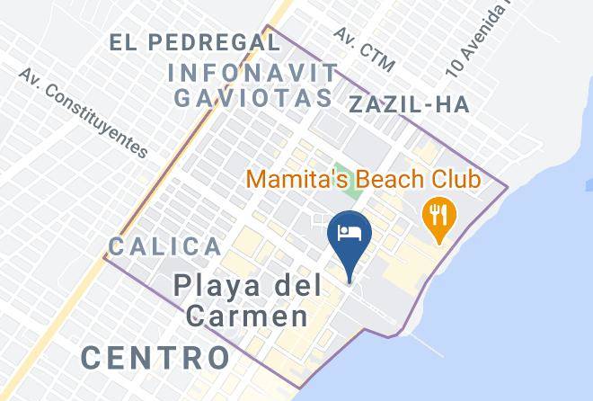 Solidaridad - Esduma Iguanas Hotel Playa Del Carmen Maps
