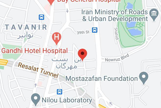 Tehran - Eskan Alvand Hotel Maps