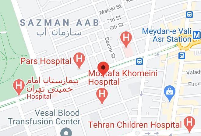 Tehran - Espinas Hotel Maps
