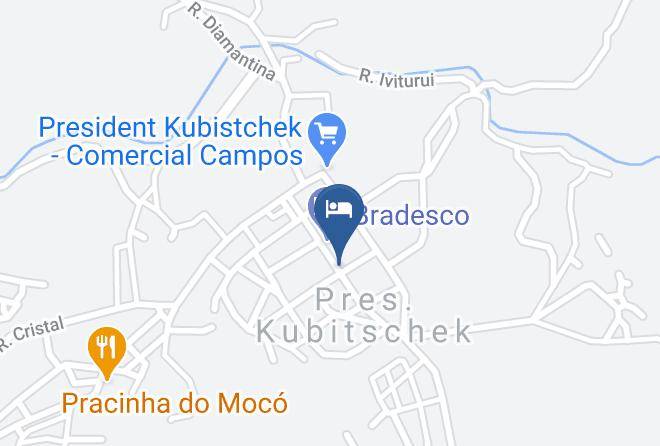 Presidente Kubitschek - Estalagem Pouso Alto Maps