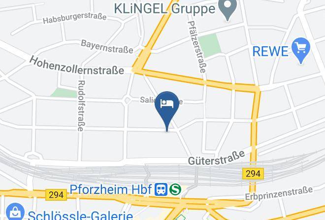 Pforzheim - Europa Hotel Garni Maps