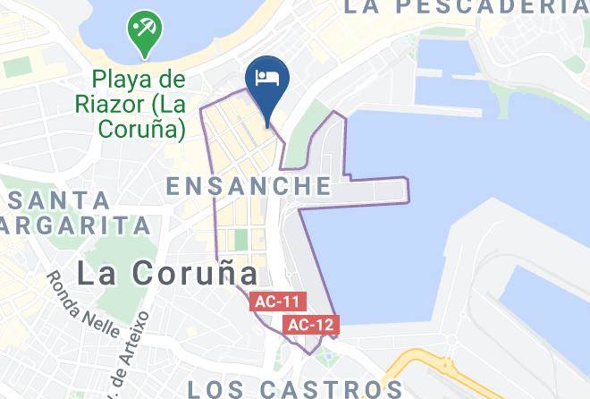 Coruna - Eurostars Blue Coruna Maps