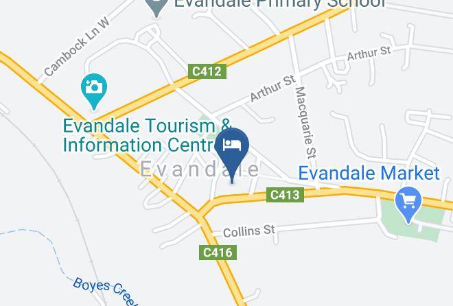 Northern Midlands - Evandale Stables Accommodation Maps