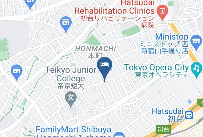Shibuya Ward - Evergreen Hotel Hatsudai Maps