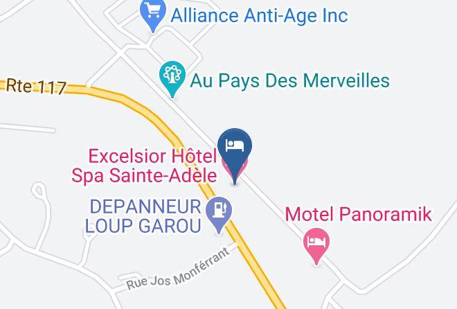 Les Pays D En Haut Regional County Municipality - Excelsior Hotel Spa Sainte Adele Maps