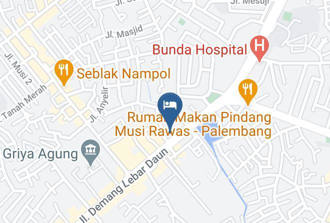 Palembang - The Excelton Hotel Palembang Maps
