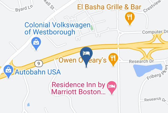 Extended Stay America Boston Westborough Connector Road Map